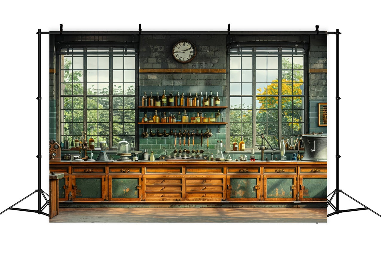 Father's Day Backdrop Design Industrial Scientific Lab Backdrop UK GQ2-225
