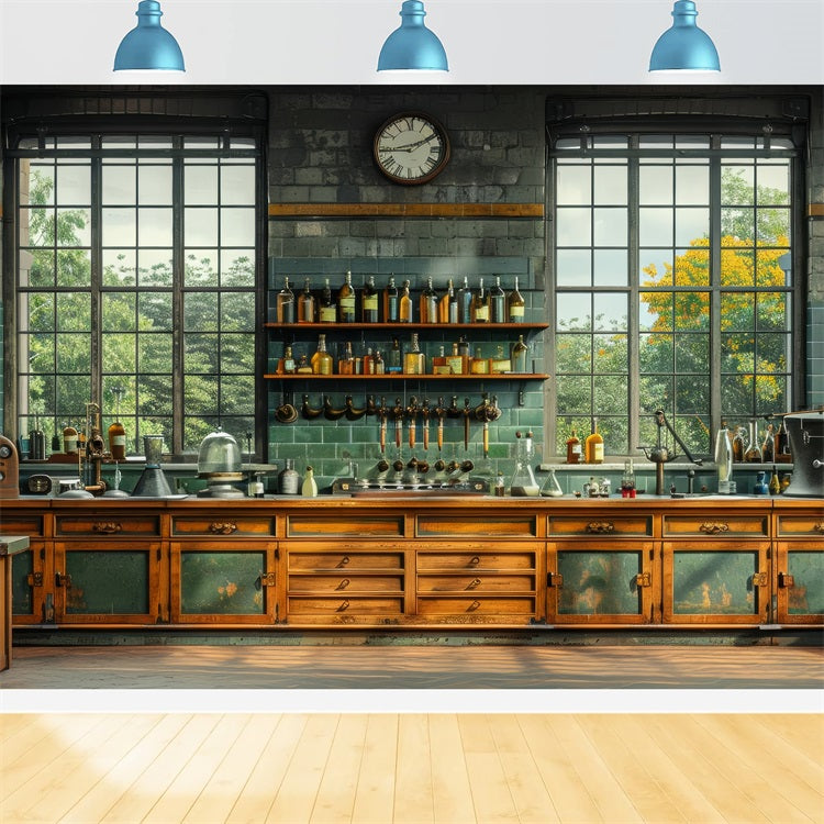 Father's Day Backdrop Design Industrial Scientific Lab Backdrop UK GQ2-225
