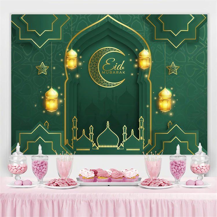 Eid Mubarak Backdrop Grand Emerald Archway Eid Backdrop UK GQ3-102