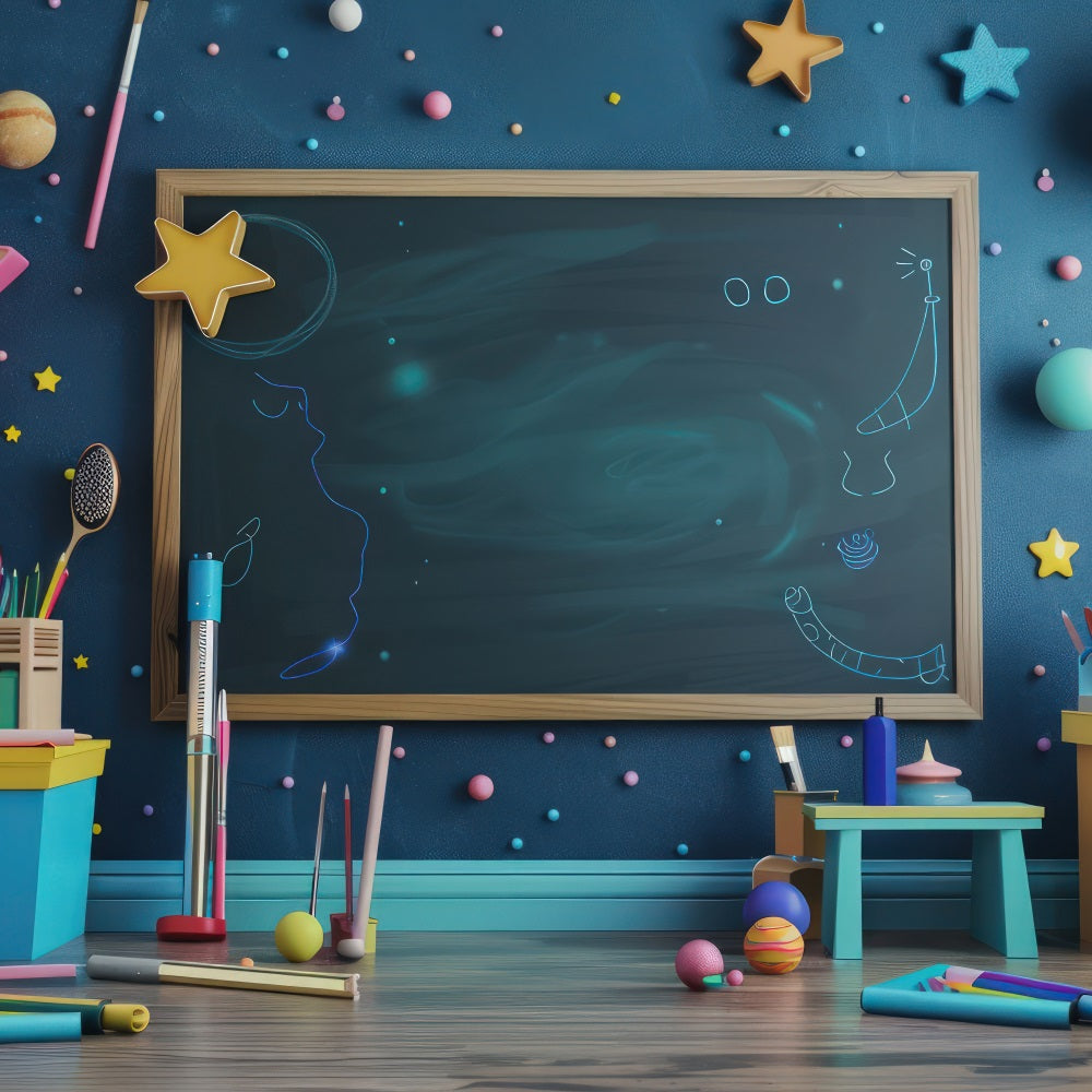 Backdrop Back To School Space-Themed Classroom Backdrop UK GQ3-110