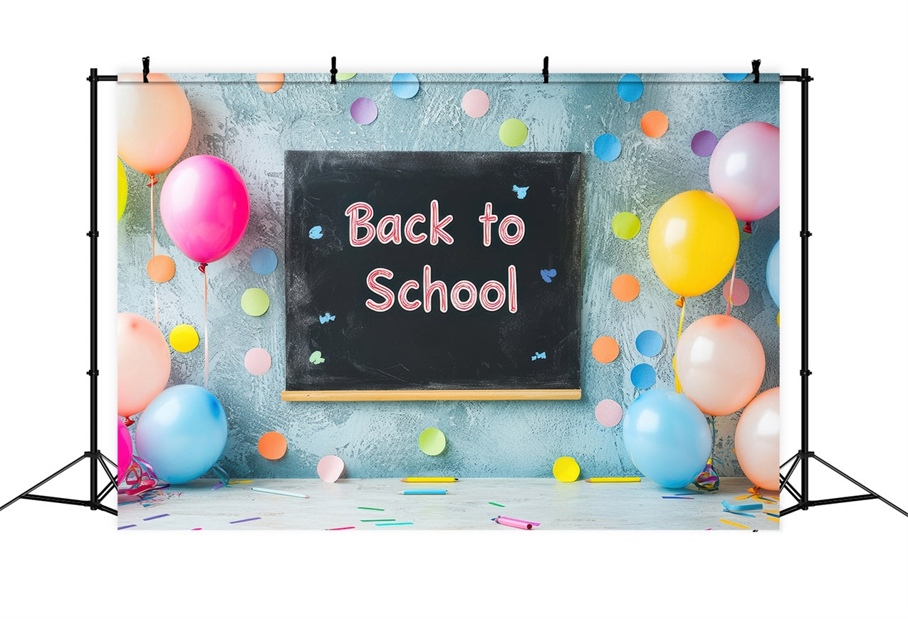 Back To School Balloon Backdrop Classroom Decor Backdrop UK GQ3-112