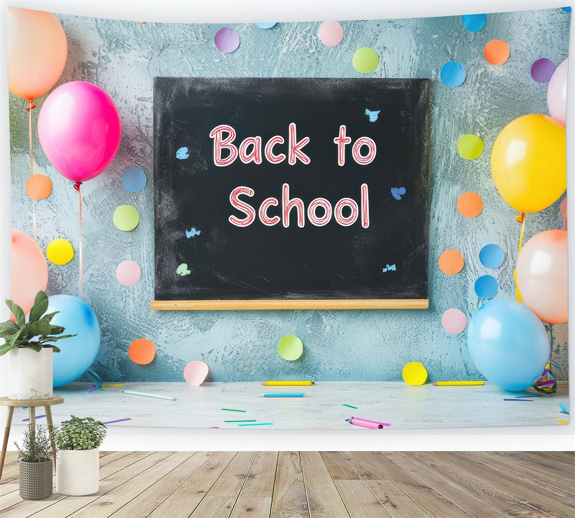 Back To School Balloon Backdrop Classroom Decor Backdrop UK GQ3-112