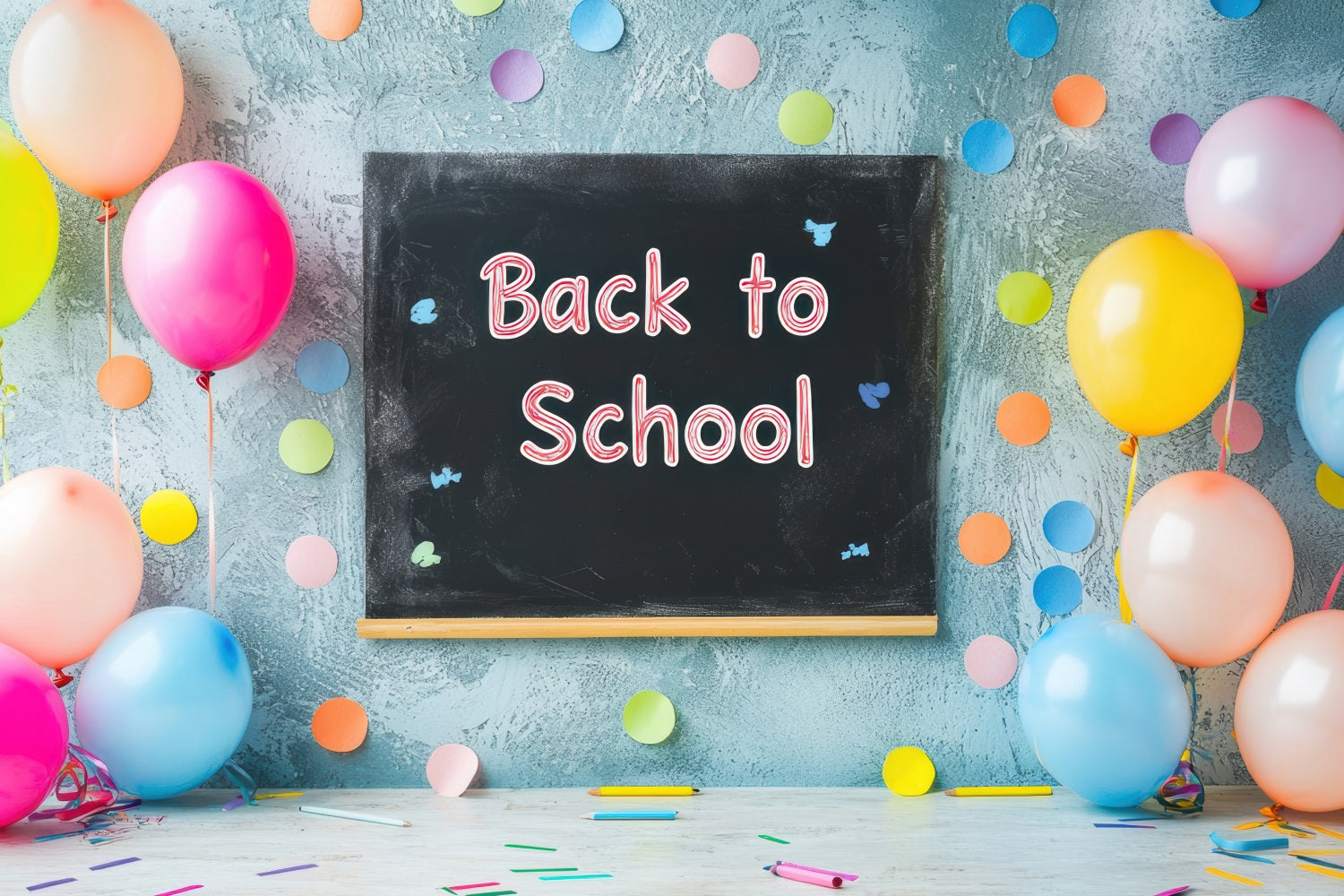 Back To School Balloon Backdrop Classroom Decor Backdrop UK GQ3-112