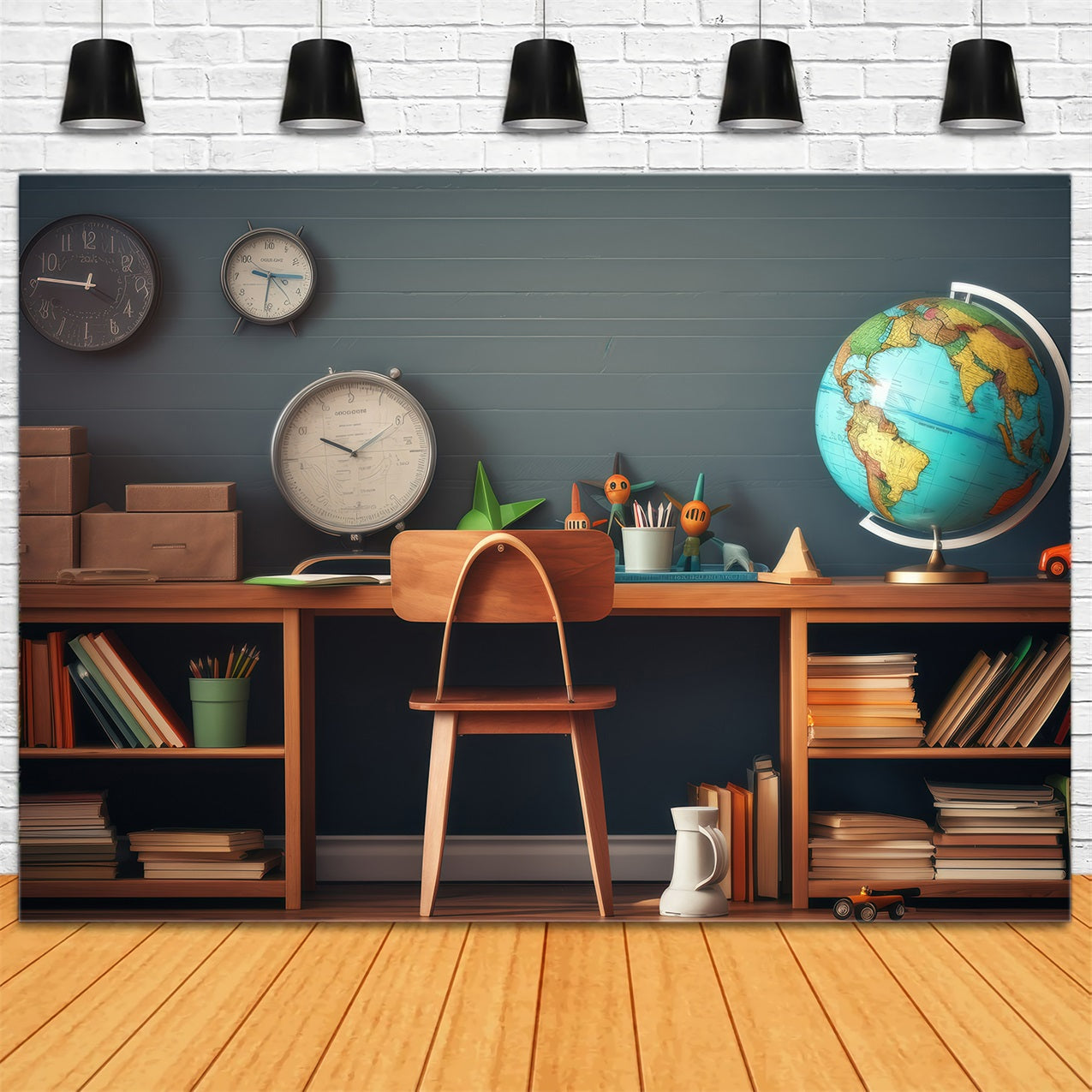 Backdrop Back To School Study Time Desk Backdrop UK GQ3-123