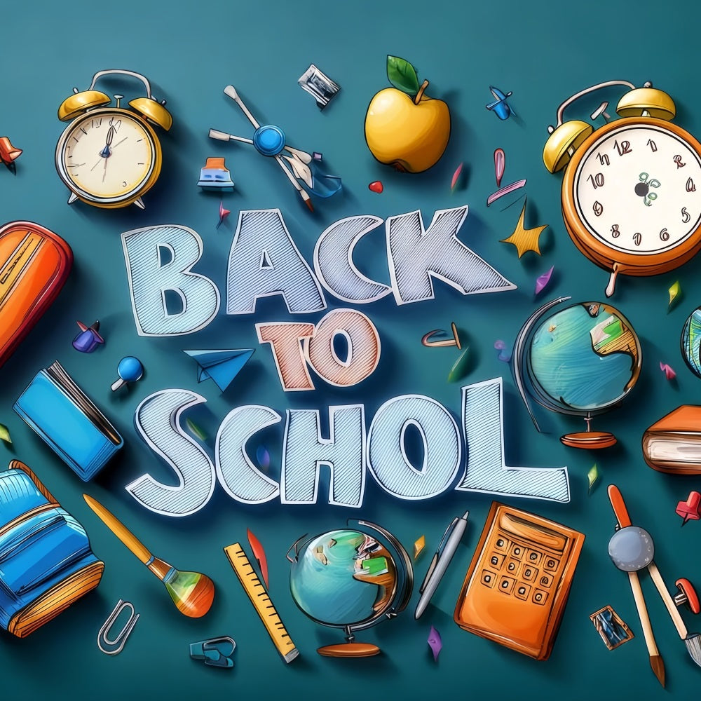 Back To School Photo Backdrop Ideas School Supplies Backdrop UK GQ3-127