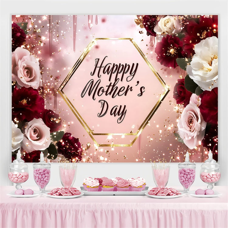 Mothers Day Backdrop Ideas Red Blooming Rose Personalized Backdrop UK GQ3-152