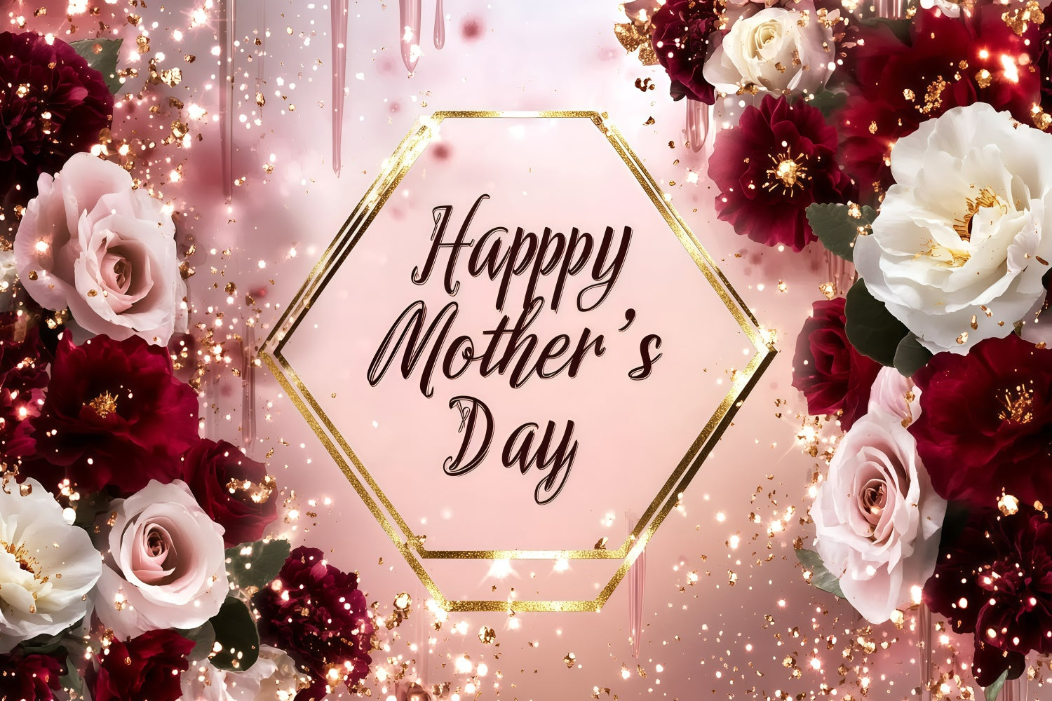 Mothers Day Backdrop Ideas Red Blooming Rose Personalized Backdrop UK GQ3-152