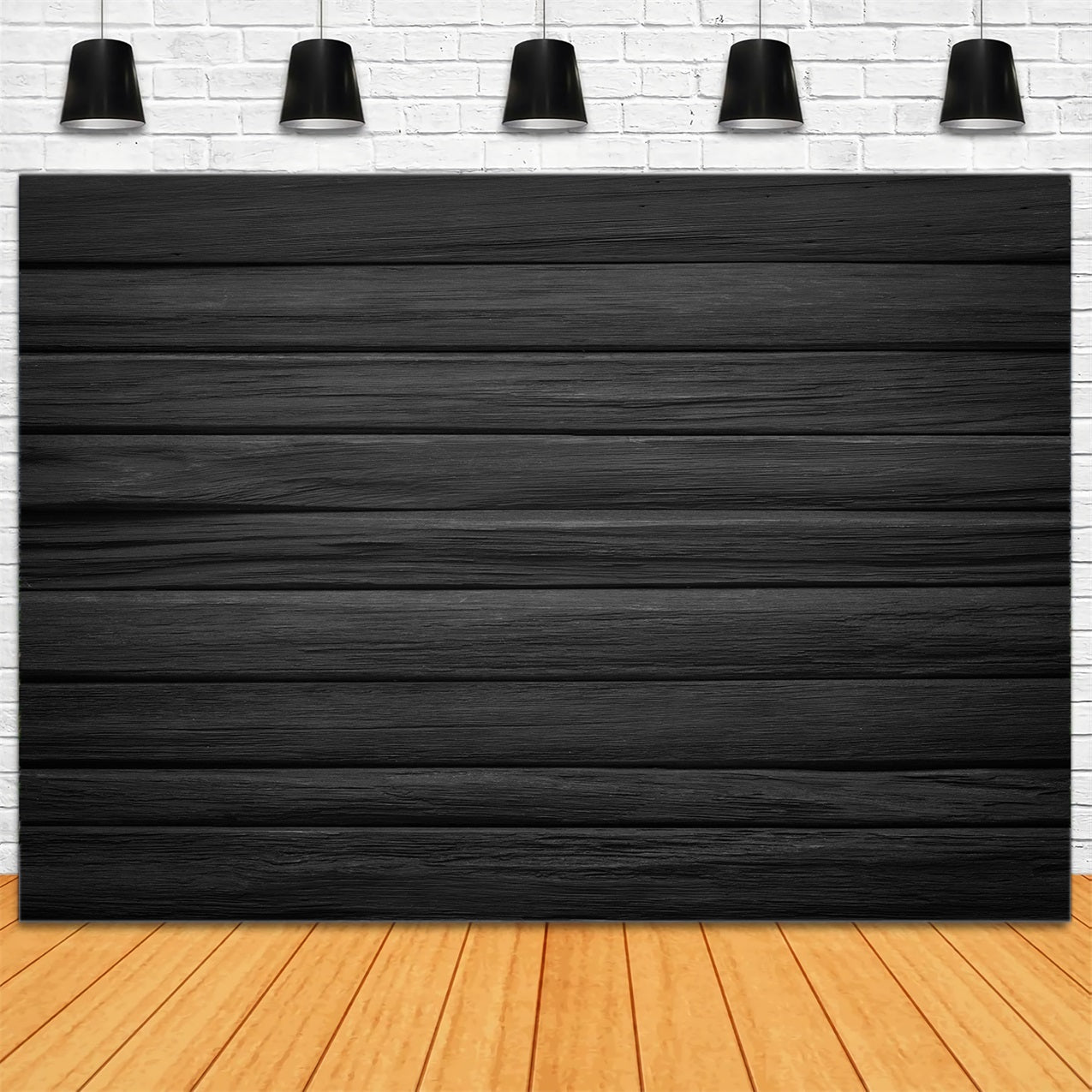 Black Wood Backdrop Black Wall Backdrop UK GQ4-110