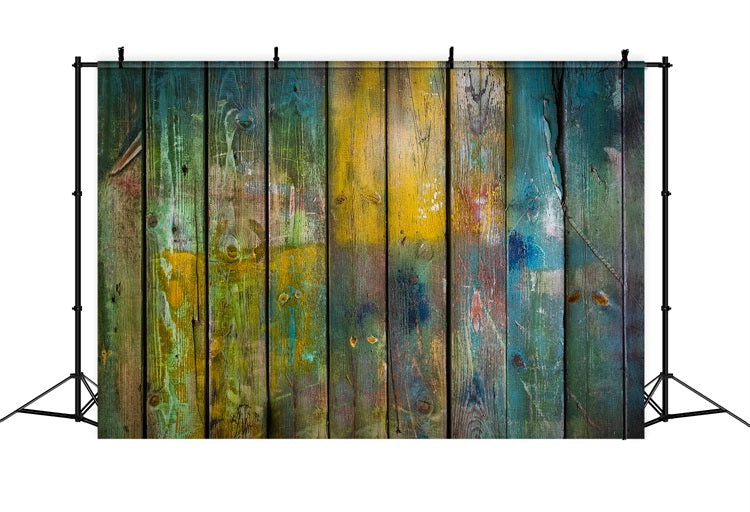 Wooden Backdrop Graffiti Style Backdrop UK GQ4-130