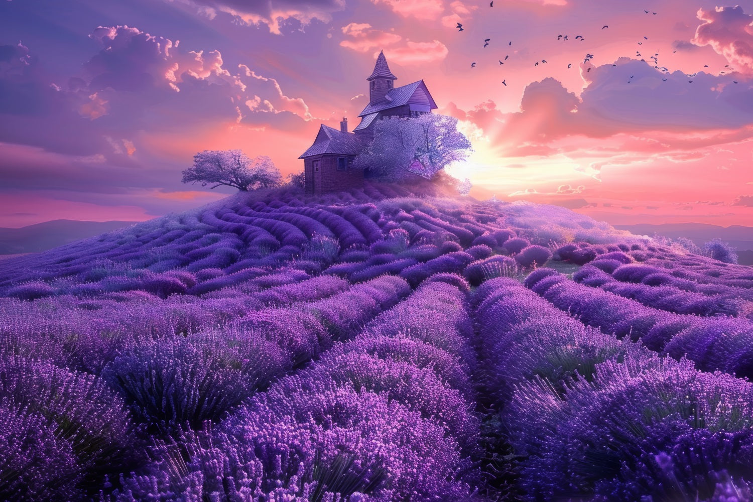 Lavender Backdrop Church Hill Photography Backdrop UK GQ4-30