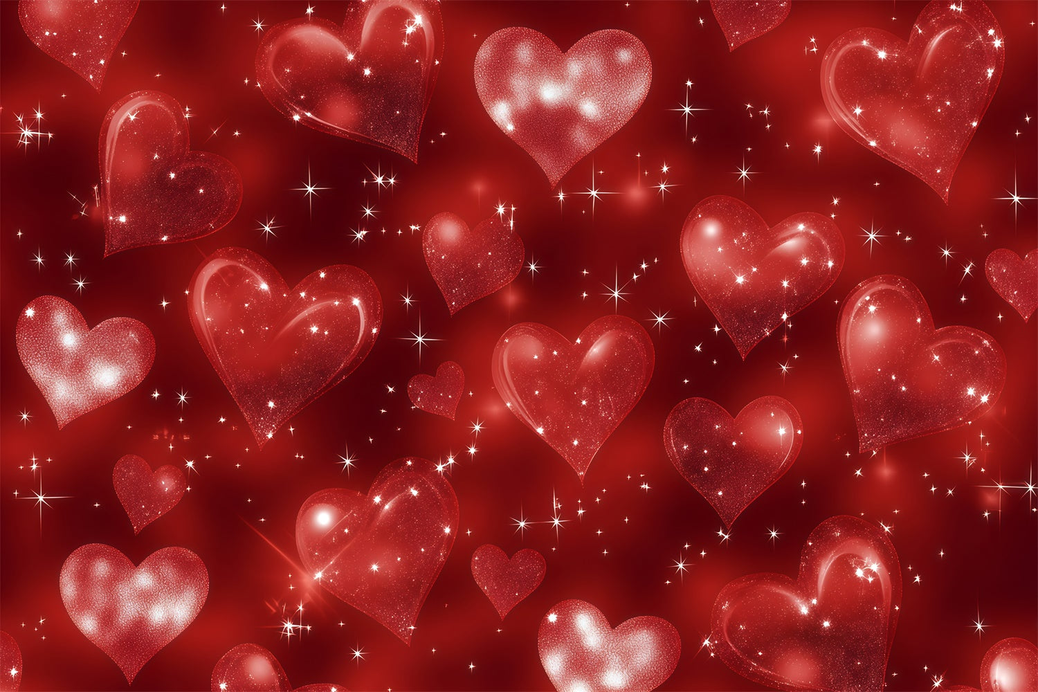 Old School Photo Backdrop Shining Red Love Hearts Vintage Backdrops UK GQ4-300