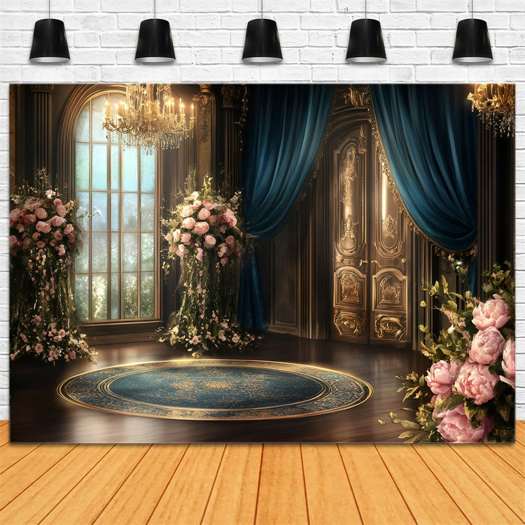 Antique Backdrop Rose Garden Palace Vintage Photography Backdrops UK GQ4-306