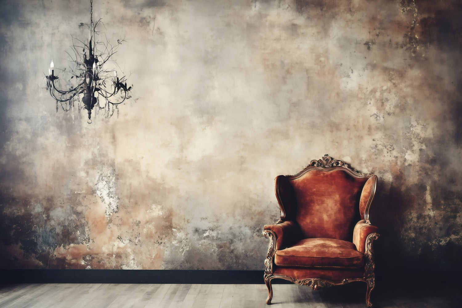 Vintage Backdrops For Photography Rustic Wall Chair Backdrop UK GQ4-312