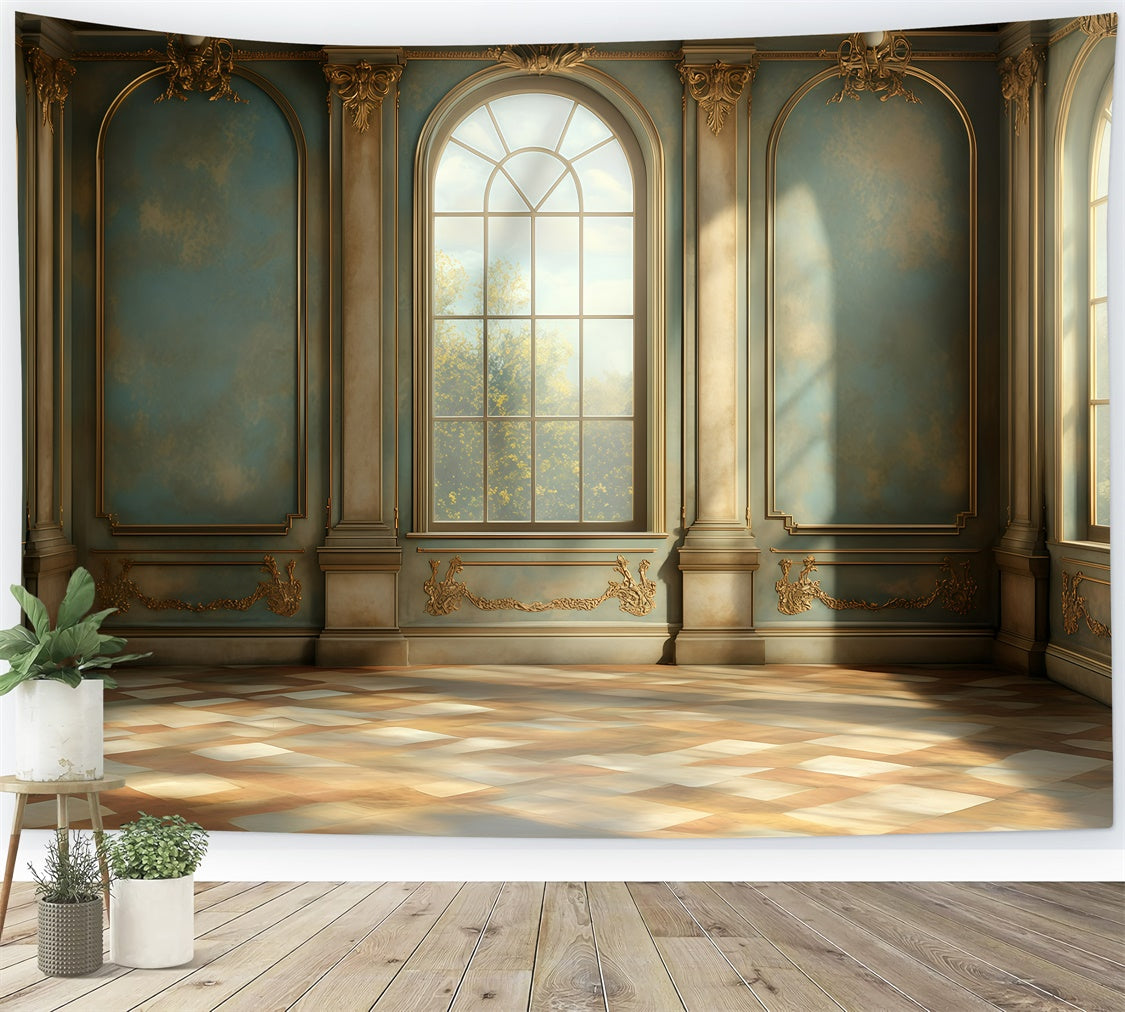 Retro Backdrops Dreamy Morning Light Palace Vintage Backdrops UK GQ4-315