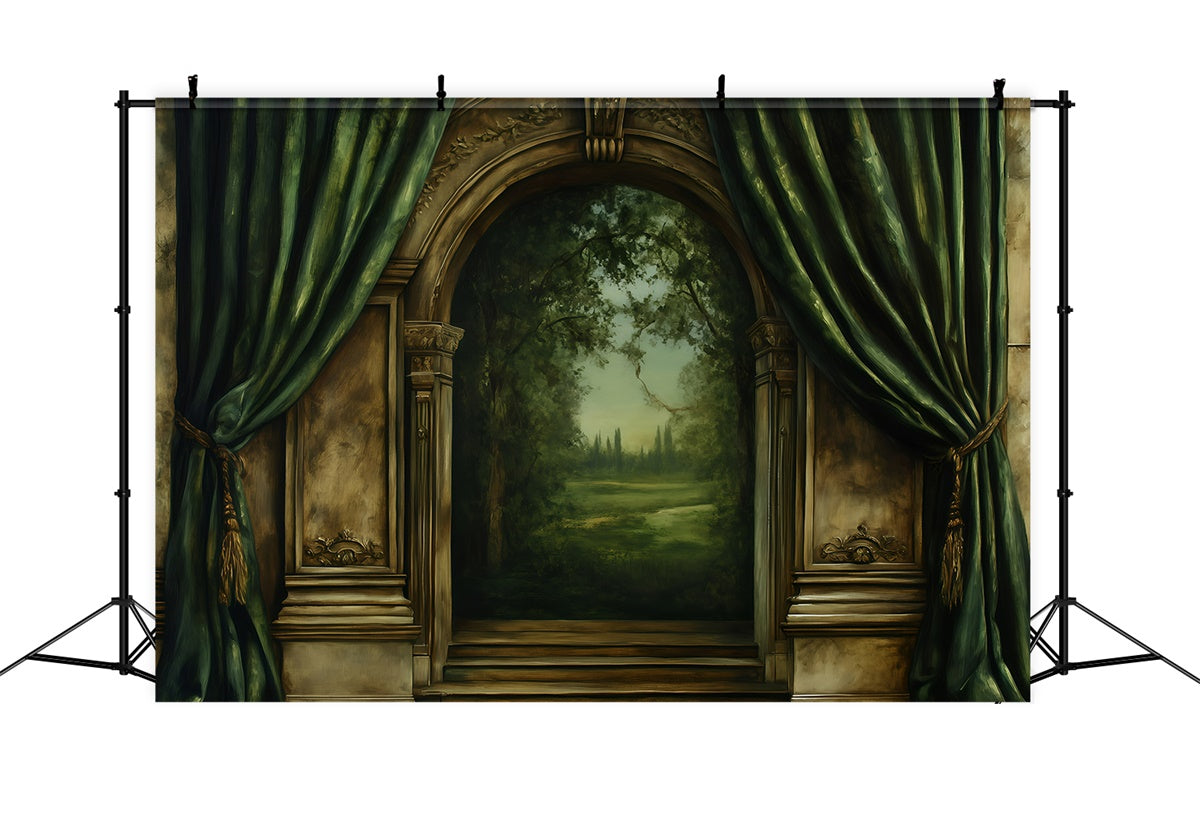 Antique Backdrop Forest Archway Curtain Vintage Photo Backdrops UK GQ4-330