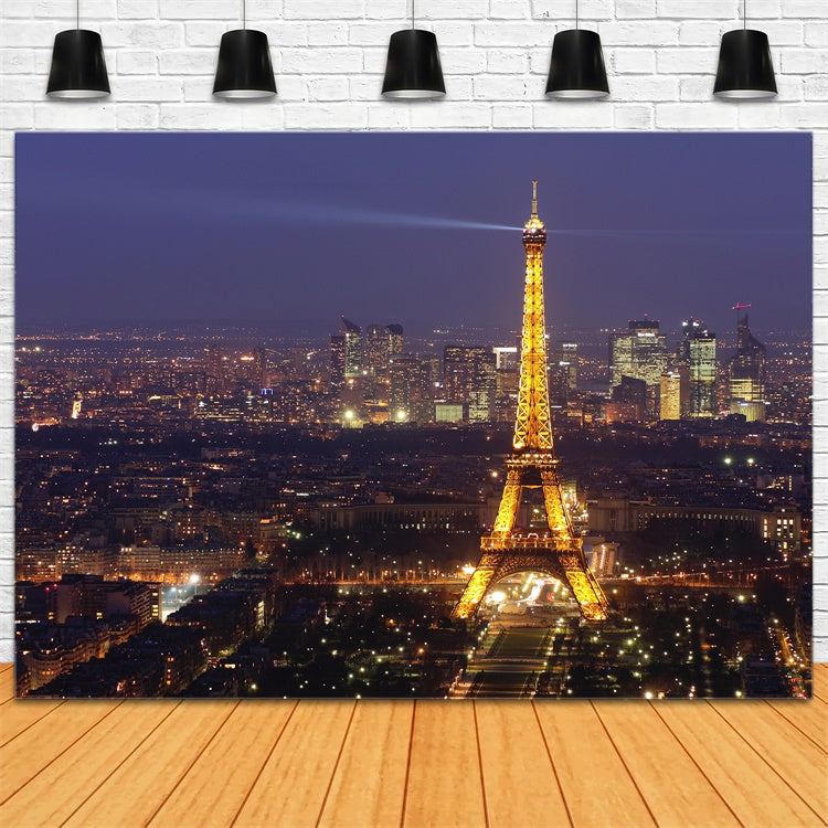 Night In Paris Backdrop Sparkling Eiffel Tower Urban Backdrop UK GQ4-34