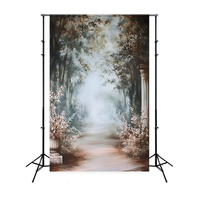 Antique Photo Backdrop Enchanted Garden Path Vintage Backdrops UK GQ4-340