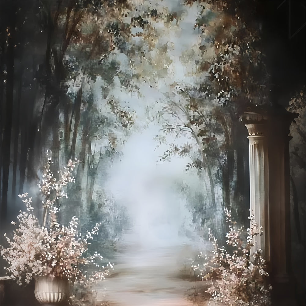 Antique Photo Backdrop Enchanted Garden Path Vintage Backdrops UK GQ4-340