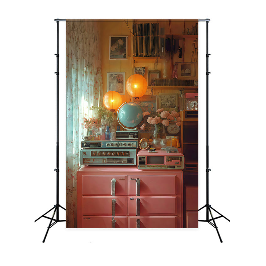 Vintage Photography Backdrops Colorful Vintage Bedroom Backdrop UK GQ4-344
