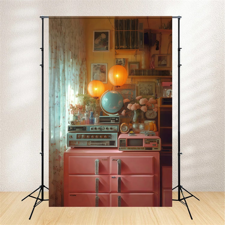 Vintage Photography Backdrops Colorful Vintage Bedroom Backdrop UK GQ4-344