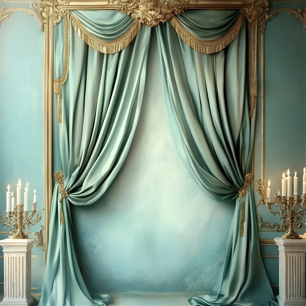 Vintage Backdrop For Photoshoot Opulent Curtain Vintage Charm Backdrop UK GQ4-345