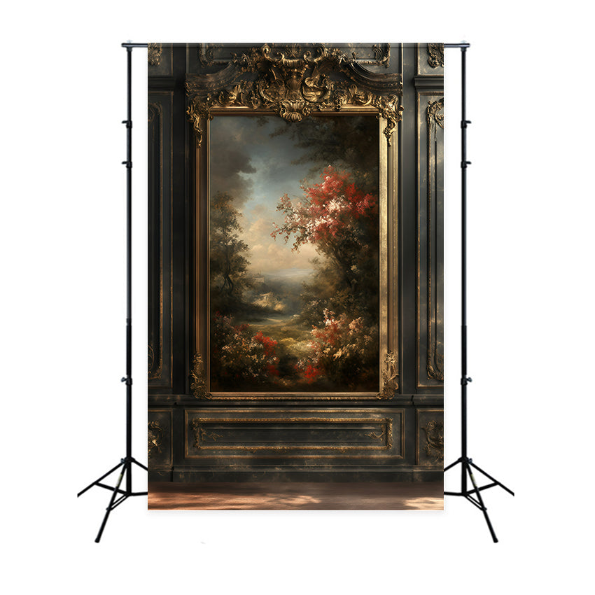 Antique Backdrop Classic Garden Painting Vintage Photo Backdrop UK GQ4-347