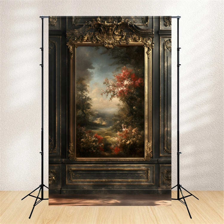 Antique Backdrop Classic Garden Painting Vintage Photo Backdrop UK GQ4-347