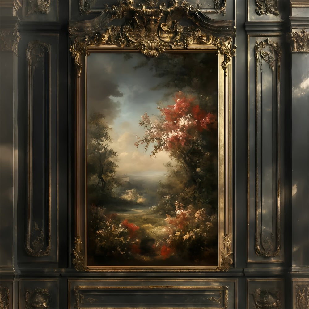 Antique Backdrop Classic Garden Painting Vintage Photo Backdrop UK GQ4-347