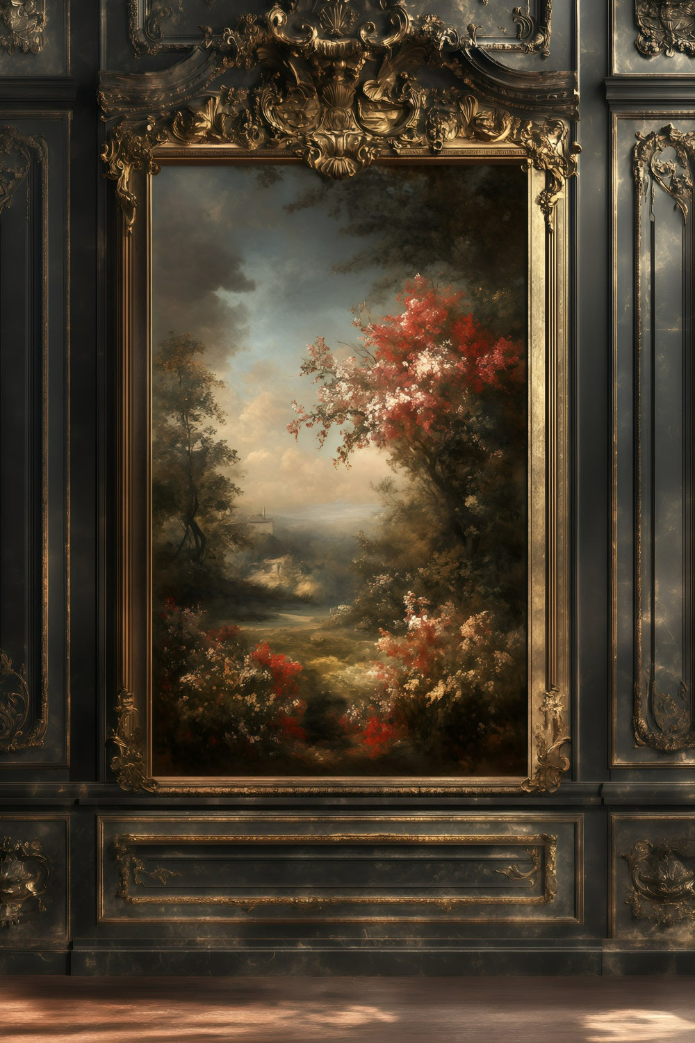 Antique Backdrop Classic Garden Painting Vintage Photo Backdrop UK GQ4-347