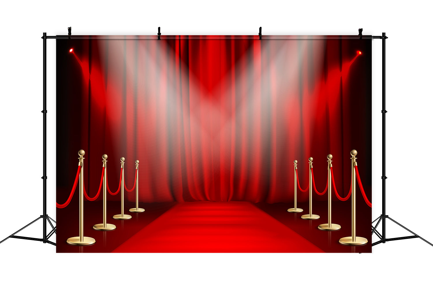 Red Carpet Backdrop Glamorous Entrance Red Drapes Backdrop UK GQ4-81
