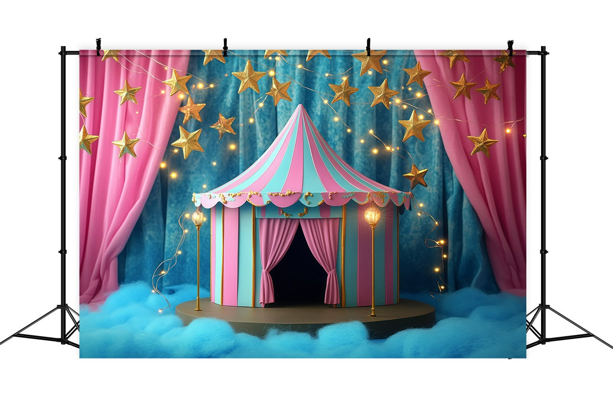 Carnival Tent Backdrop Dreamy Circus Night Show Backdrop UK GQ5-106