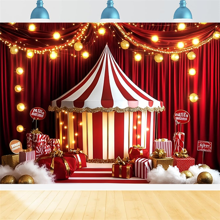 Circus Tent Backdrop Holiday Stage Tent Lights Backdrop UK GQ5-120