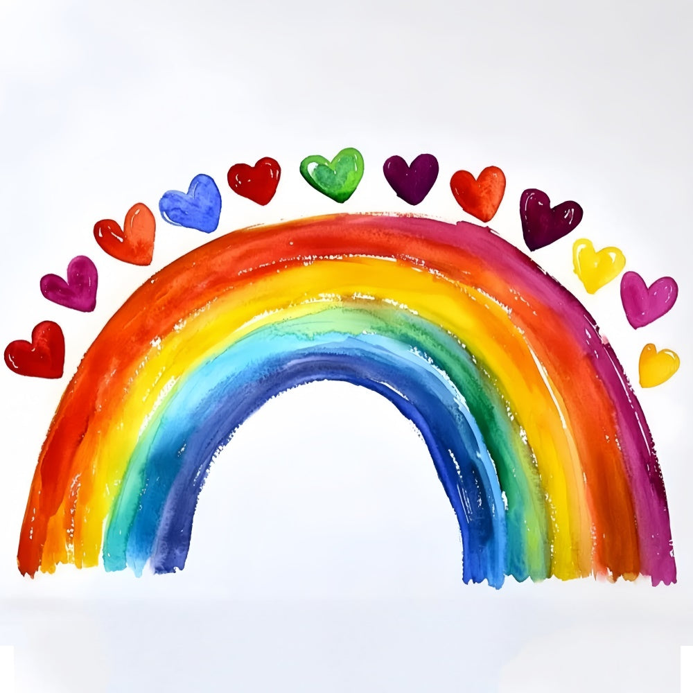 Rainbow Backdrop Rainbow Heart Magic Children Backdrops UK GQ5-143