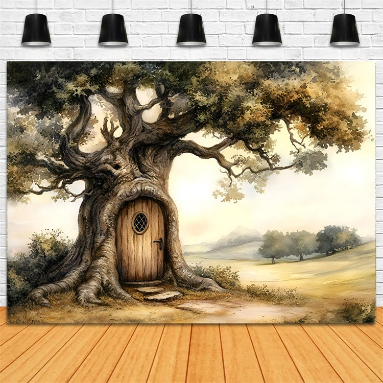 Children Backdrops Enchanted Treehouse Door Backdrop UK GQ5-144