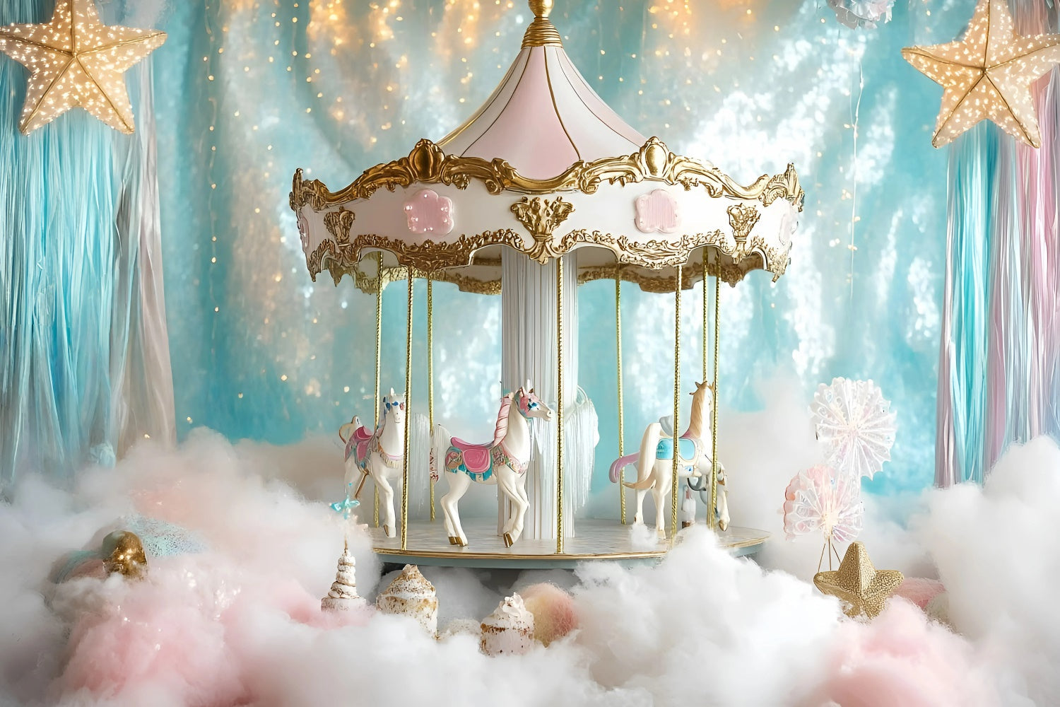 Newborn Backdrops Fairytale Carousel Dreams Backdrop UK GQ5-149
