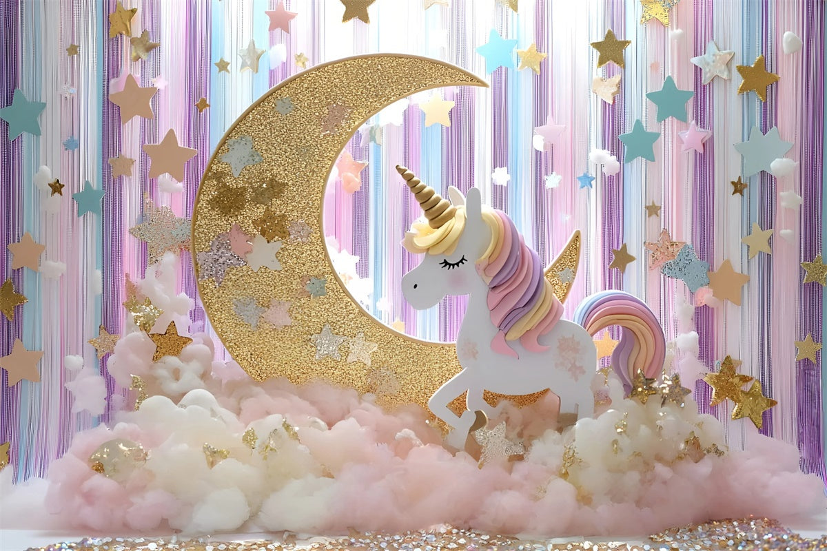 Stars Backdrop Stars Unicorn Fantasy Newborn Photo Backdrop UK GQ5-195