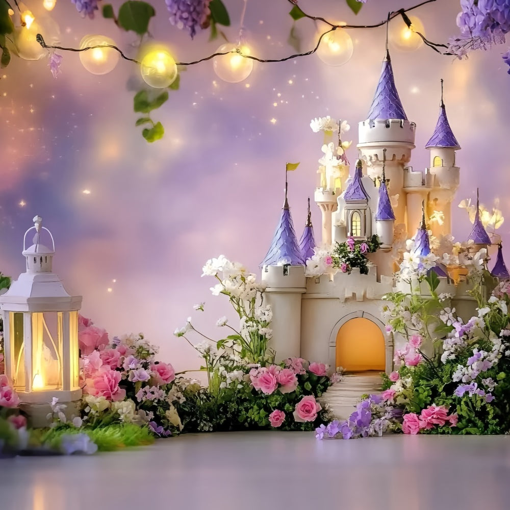 Castle Backdrops Twilight Flower Castle Children Backdrops UK GQ5-200