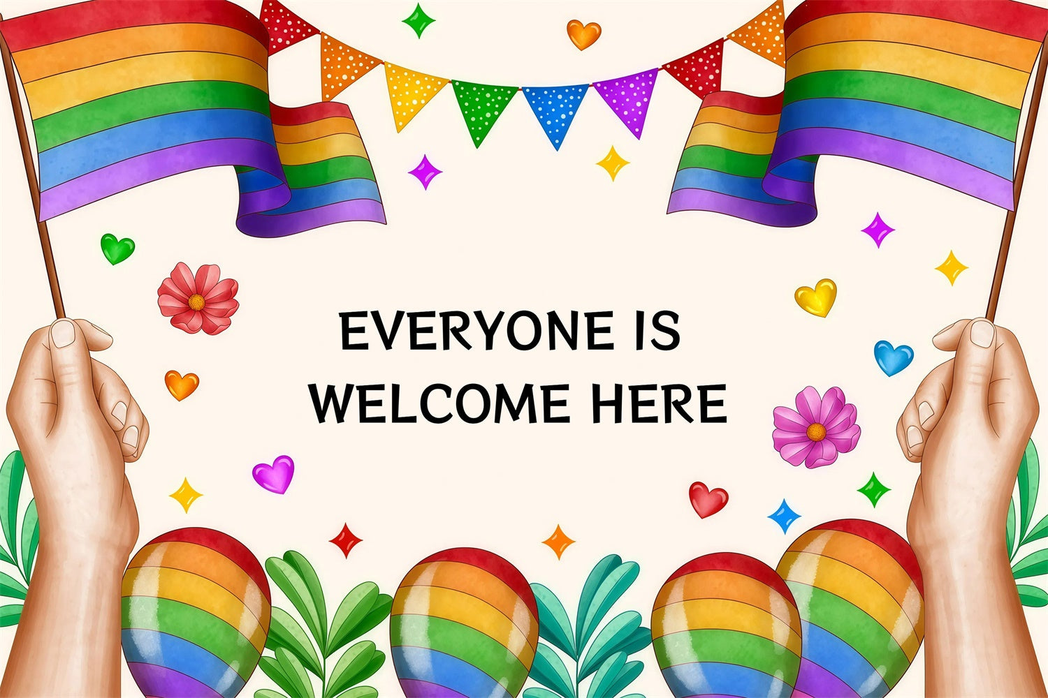 Pride Month Backdrop Illustrated Banner Backdrop UK GQ5-211