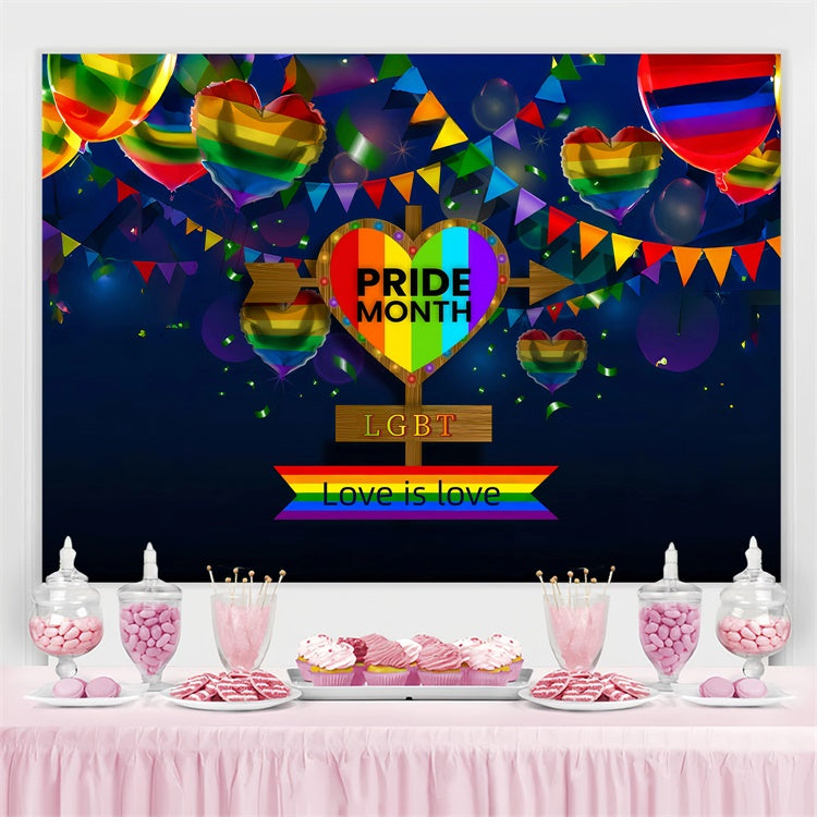 Pride Backdrop Balloon Midnight Celebration Backdrop UK GQ5-224