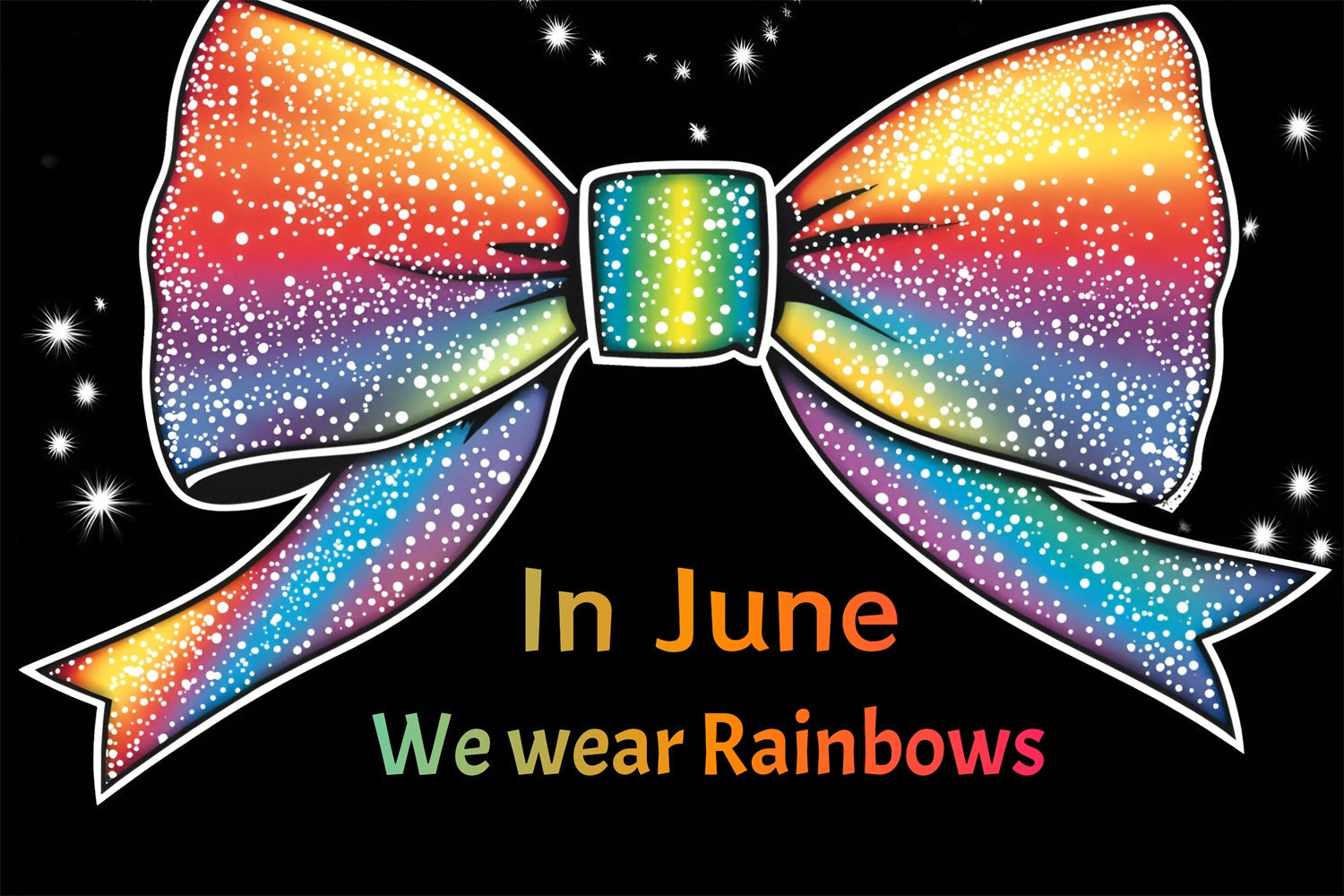 Pride Photo Backdrop Sparkly Rainbow Bow Backdrop UK GQ5-237