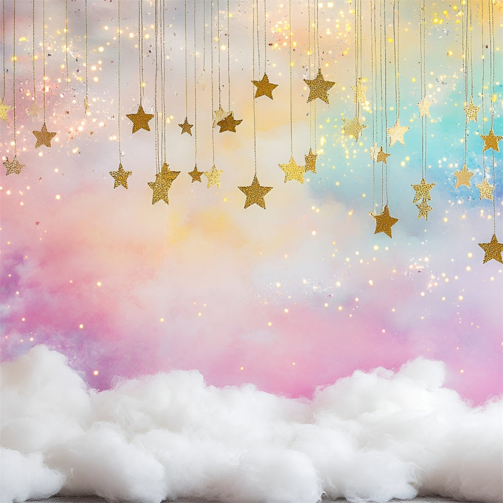 Starry Backdrop Rainbow Clouds Sparkle Backdrop UK GQ5-58