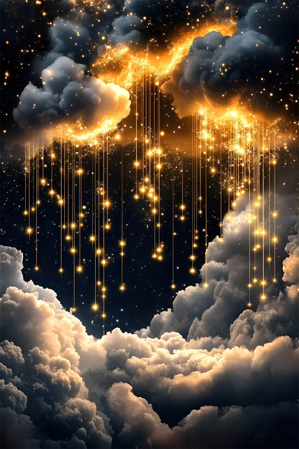 Starry Backdrop Dark Sky Sparkle Cloud Backdrop UK GQ5-64