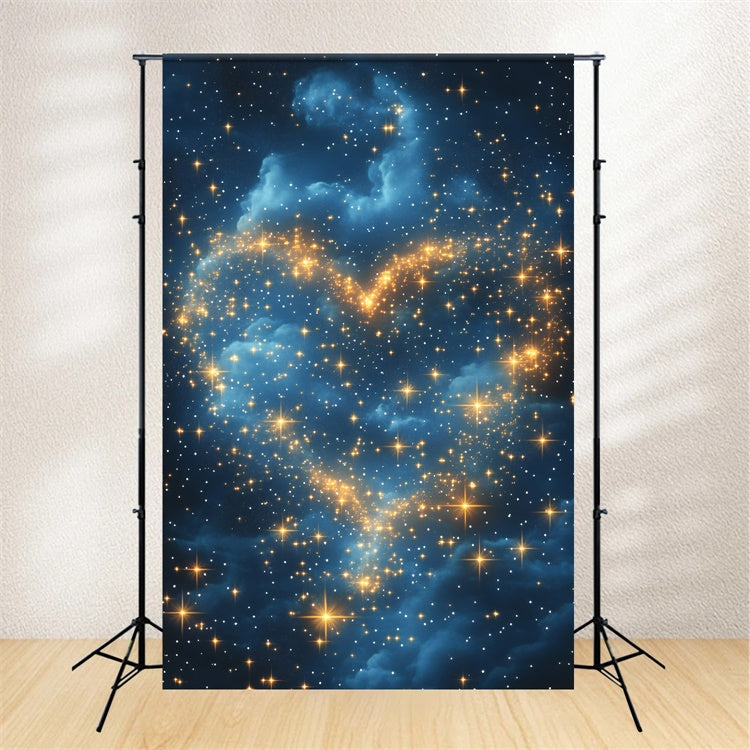 Stars Backdrop Romantic Star Heart Galaxy Backdrop UK GQ5-65