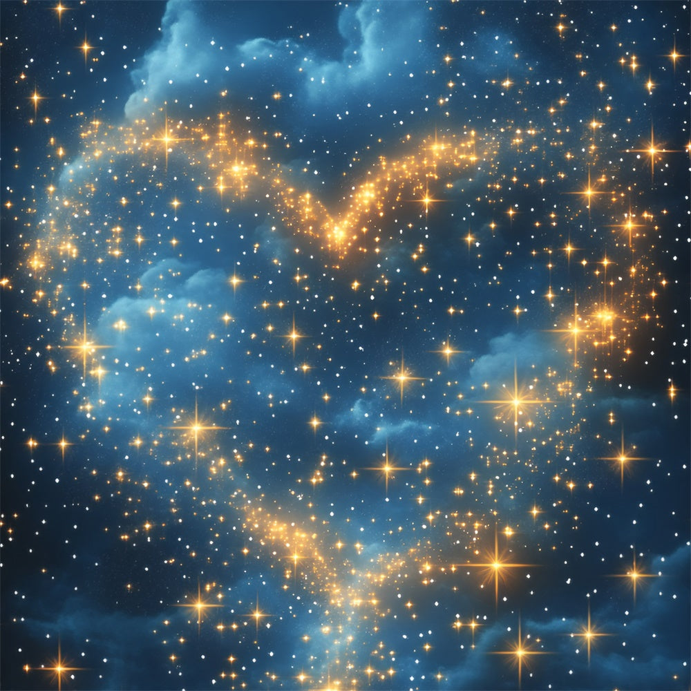 Stars Backdrop Romantic Star Heart Galaxy Backdrop UK GQ5-65