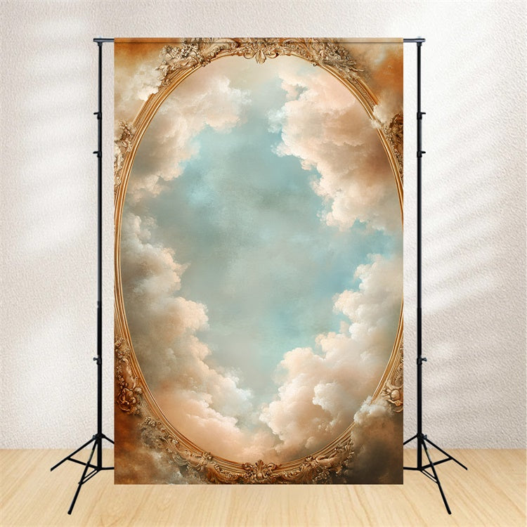 Cloud Backdrop Photography Vintage Sky Frame Backdrop UK GQ57-126