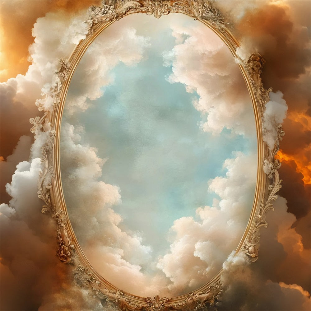 Cloud Backdrop Photography Vintage Sky Frame Backdrop UK GQ57-126
