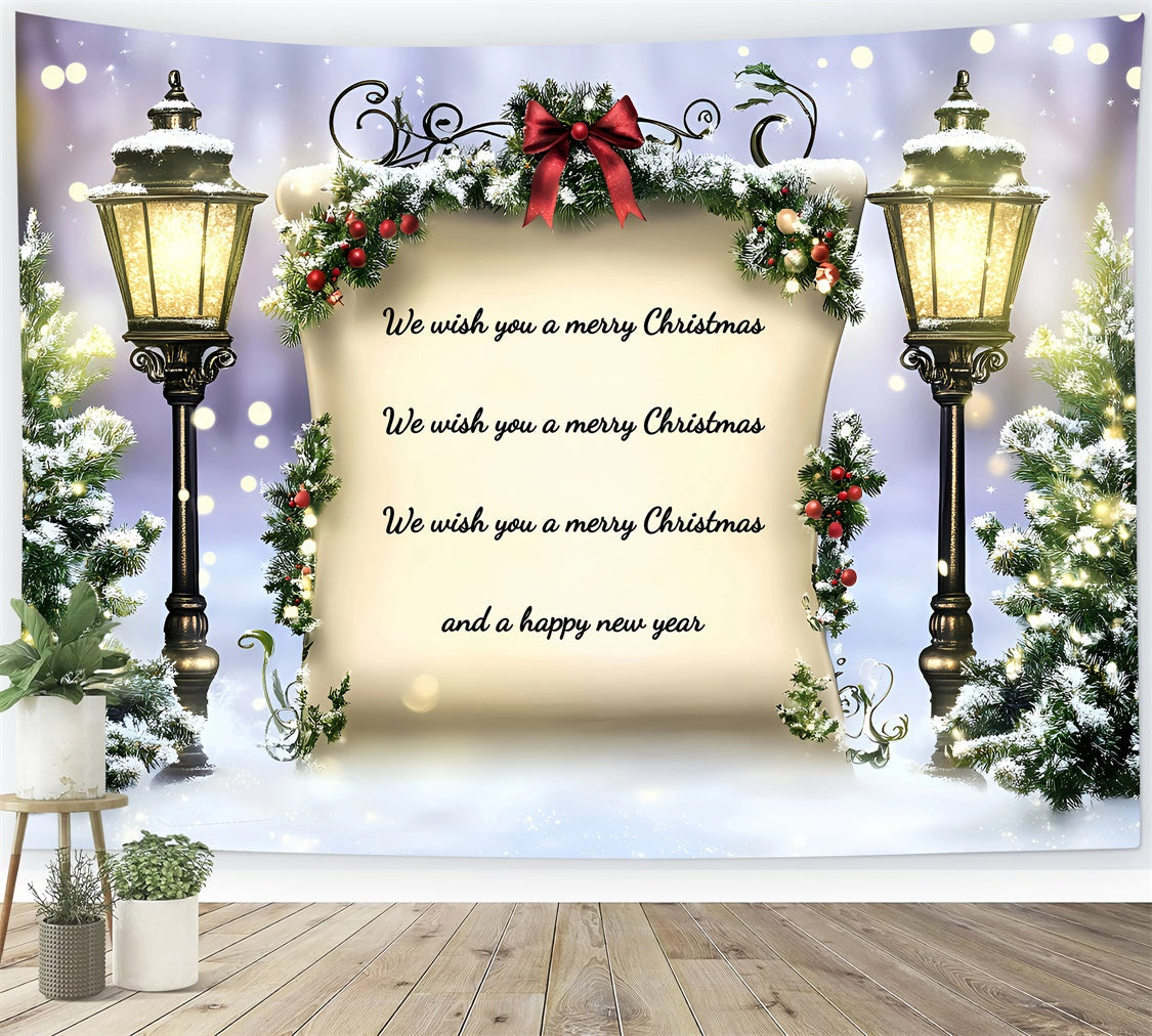 Christmas Backdrops Winter Blessings Banner Backdrop UK GQ57-14