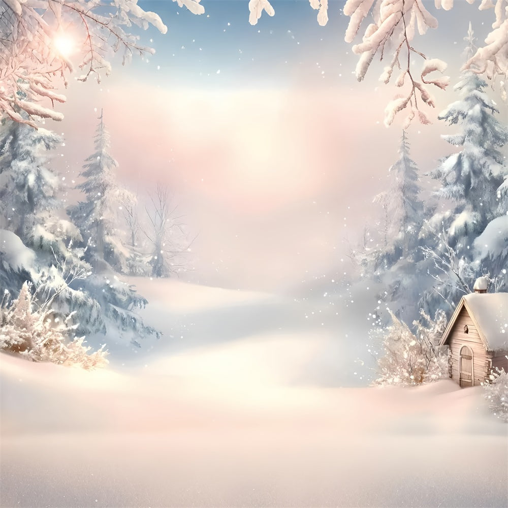 Winter Scene Backdrop Dreamy Frost Morning Backdrop UK GQ57-158
