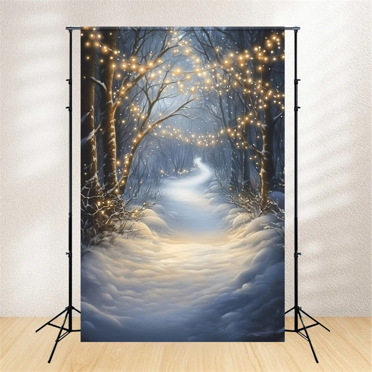 Winter Forest Backdrop Silent Glow Woodland Backdrop UK GQ57-160
