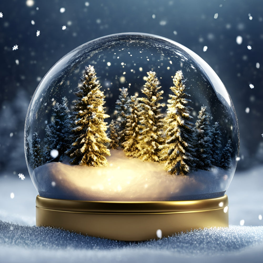 Snow Globe Backdrop Enchanted Globe Forest Backdrop UK GQ57-173
